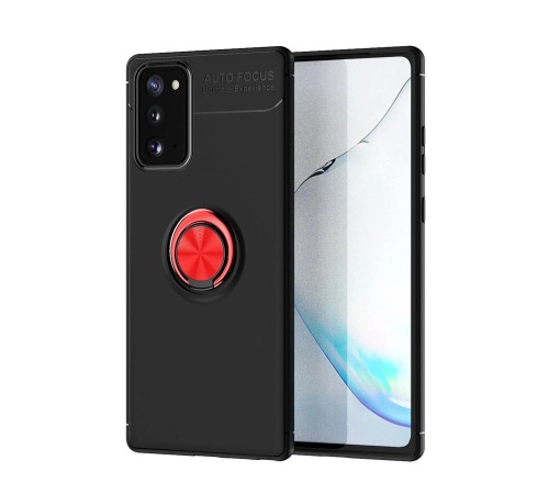 Samsung Galaxy Note 20 Kılıf Range Yüzüklü Silikon - Siyah-Kırmızı Samsung Galaxy Note 20 Kılıf Range Yüzüklü Silikon - Siyah-Kırmızı