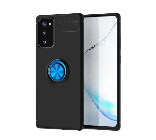 Samsung Galaxy Note 20 Kılıf Range Yüzüklü Silikon - Siyah-Mavi Samsung Galaxy Note 20 Kılıf Range Yüzüklü Silikon - Siyah-Mavi