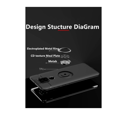 Xiaomi Redmi Note 9 Kılıf Range Yüzüklü Silikon - Siyah-Gold Xiaomi Redmi Note 9 Kılıf Range Yüzüklü Silikon - Siyah-Gold