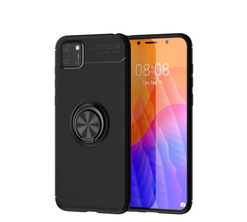 Huawei Y5P Kılıf Range Yüzüklü Silikon - Siyah Huawei Y5P Kılıf Range Yüzüklü Silikon - Siyah