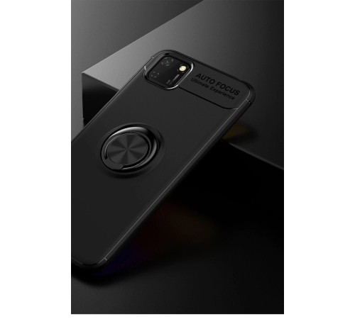 Huawei Y5P Kılıf Range Yüzüklü Silikon - Siyah Huawei Y5P Kılıf Range Yüzüklü Silikon - Siyah
