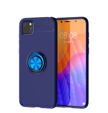 Huawei Y5P Kılıf Range Yüzüklü Silikon - Mavi
