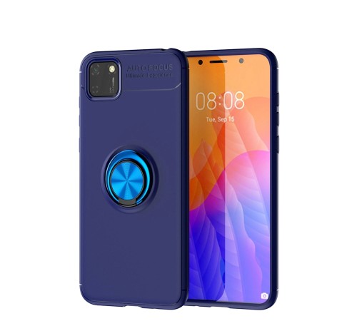 Huawei Y5P Kılıf Range Yüzüklü Silikon - Mavi Huawei Y5P Kılıf Range Yüzüklü Silikon - Mavi