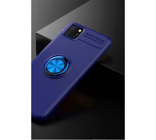 Huawei Y5P Kılıf Range Yüzüklü Silikon - Mavi Huawei Y5P Kılıf Range Yüzüklü Silikon - Mavi