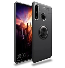 Huawei Y6P Kılıf Range Yüzüklü Silikon - Siyah