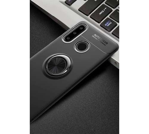 Huawei Y6P Kılıf Range Yüzüklü Silikon - Siyah Huawei Y6P Kılıf Range Yüzüklü Silikon - Siyah