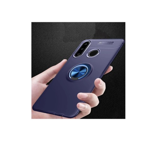 Huawei Y6P Kılıf Range Yüzüklü Silikon - Mavi
