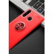 Huawei Y6P Kılıf Range Yüzüklü Silikon - Kırmızı