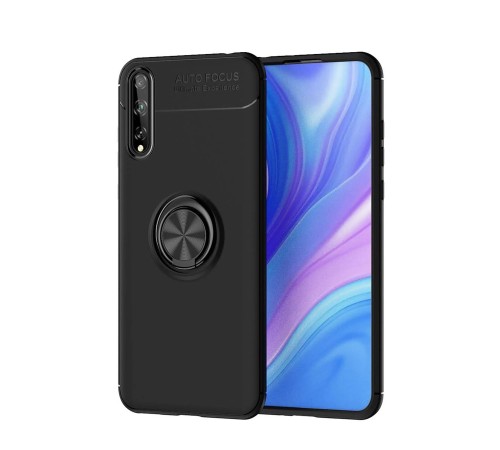Huawei P Smart S Kılıf Range Yüzüklü Silikon - Siyah Huawei P Smart S Kılıf Range Yüzüklü Silikon - Siyah
