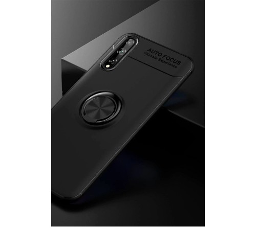 Huawei P Smart S Kılıf Range Yüzüklü Silikon - Siyah Huawei P Smart S Kılıf Range Yüzüklü Silikon - Siyah