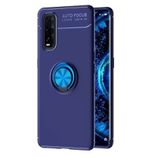 Oppo Find X2 Kılıf Range Yüzüklü Silikon - Mavi