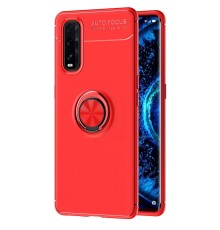 Oppo Find X2 Kılıf Range Yüzüklü Silikon - Kırmızı