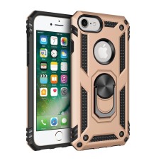 iPhone 7 Kılıf Sofya Yüzüklü Silikon Kapak - Gold