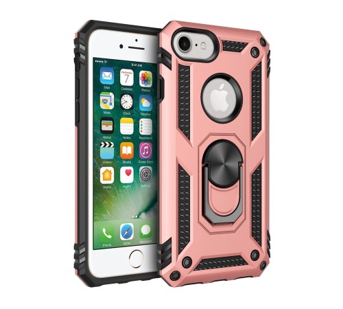 iPhone 7 Kılıf Sofya Yüzüklü Silikon Kapak - Rose iPhone 7 Kılıf Sofya Yüzüklü Silikon Kapak - Rose