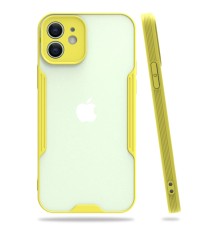iPhone 12 Kılıf Platin Silikon - Sarı