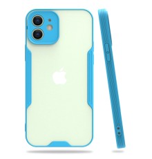 iPhone 12 Kılıf Platin Silikon - Mavi
