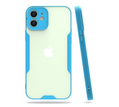 iPhone 12 Kılıf Platin Silikon - Mavi iPhone 12 Kılıf Platin Silikon - Mavi