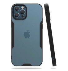 iPhone 12 Pro Max Kılıf Platin Silikon - Siyah