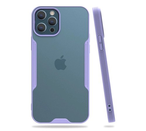 iPhone 12 Pro Max Kılıf Platin Silikon - Lila iPhone 12 Pro Max Kılıf Platin Silikon - Lila