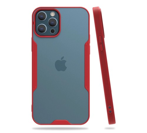iPhone 12 Pro Max Kılıf Platin Silikon - Kırmızı iPhone 12 Pro Max Kılıf Platin Silikon - Kırmızı