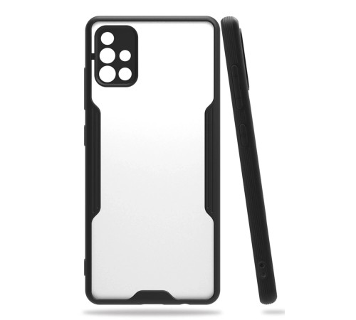 Samsung Galaxy A71 Kılıf Platin Silikon - Siyah