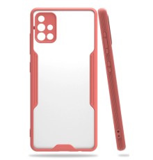 Samsung Galaxy A71 Kılıf Platin Silikon - Pembe