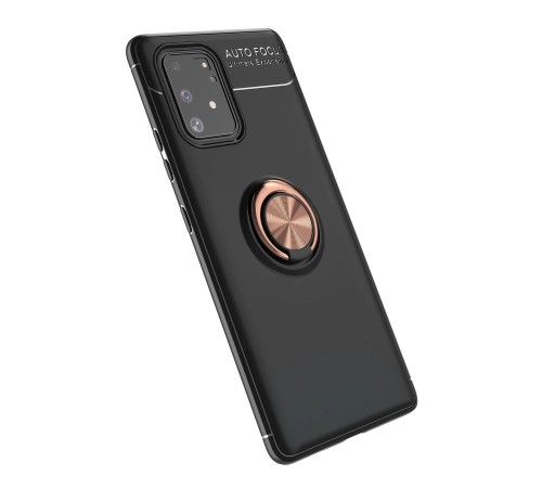 Samsung Galaxy A91 / S10 Lite Kılıf Range Yüzüklü Silikon - Siyah-Gold Samsung Galaxy A91 / S10 Lite Kılıf Range Yüzüklü Silikon - Siyah-Gold