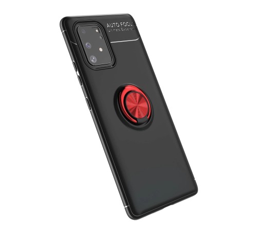 Samsung Galaxy A91 / S10 Lite Kılıf Range Yüzüklü Silikon - Siyah-Kırmızı Samsung Galaxy A91 / S10 Lite Kılıf Range Yüzüklü Silikon - Siyah-Kırmızı