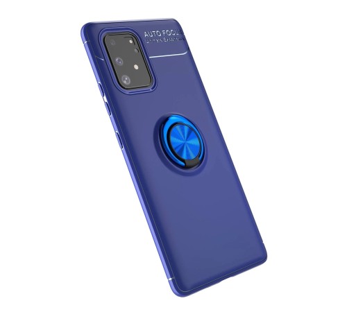 Samsung Galaxy A91 / S10 Lite Kılıf Range Yüzüklü Silikon - Mavi Samsung Galaxy A91 / S10 Lite Kılıf Range Yüzüklü Silikon - Mavi