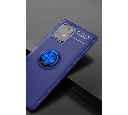 Samsung Galaxy A91 / S10 Lite Kılıf Range Yüzüklü Silikon - Mavi Samsung Galaxy A91 / S10 Lite Kılıf Range Yüzüklü Silikon - Mavi