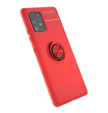 Samsung Galaxy A91 / S10 Lite Kılıf Range Yüzüklü Silikon - Kırmızı