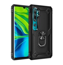 Xiaomi Mi Note 10 Lite Kılıf Sofya Yüzüklü Silikon Kapak - Siyah