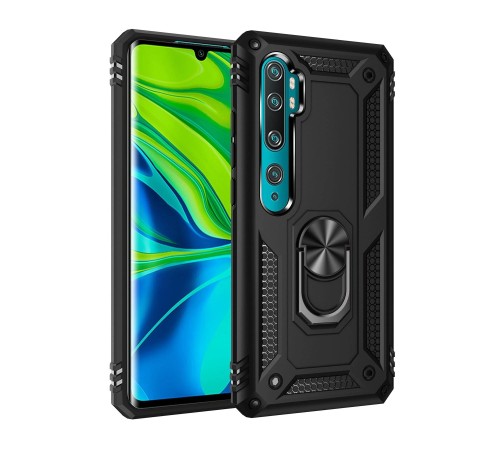 Xiaomi Mi Note 10 Lite Kılıf Sofya Yüzüklü Silikon Kapak - Siyah Xiaomi Mi Note 10 Lite Kılıf Sofya Yüzüklü Silikon Kapak - Siyah