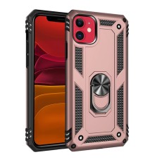 iPhone 11 Kılıf Sofya Yüzüklü Silikon Kapak - Rose