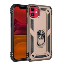iPhone 11 Kılıf Sofya Yüzüklü Silikon Kapak - Gold