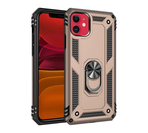 iPhone 11 Kılıf Sofya Yüzüklü Silikon Kapak - Gold iPhone 11 Kılıf Sofya Yüzüklü Silikon Kapak - Gold