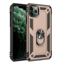 iPhone 11 Pro Kılıf Sofya Yüzüklü Silikon Kapak - Gold