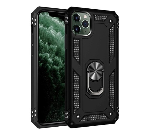 iPhone 11 Pro Max Kılıf Sofya Yüzüklü Silikon Kapak - Siyah iPhone 11 Pro Max Kılıf Sofya Yüzüklü Silikon Kapak - Siyah