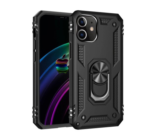 iPhone 12 Mini Kılıf Sofya Yüzüklü Silikon Kapak - Siyah iPhone 12 Mini Kılıf Sofya Yüzüklü Silikon Kapak - Siyah