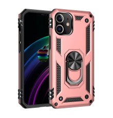 iPhone 12 Mini Kılıf Sofya Yüzüklü Silikon Kapak - Rose