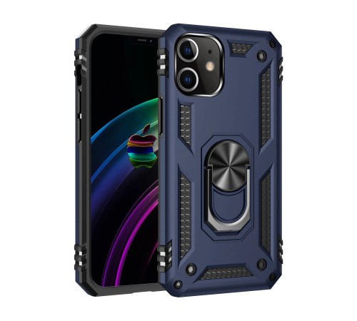 iPhone 12 Mini Kılıf Sofya Yüzüklü Silikon Kapak - Lacivert iPhone 12 Mini Kılıf Sofya Yüzüklü Silikon Kapak - Lacivert