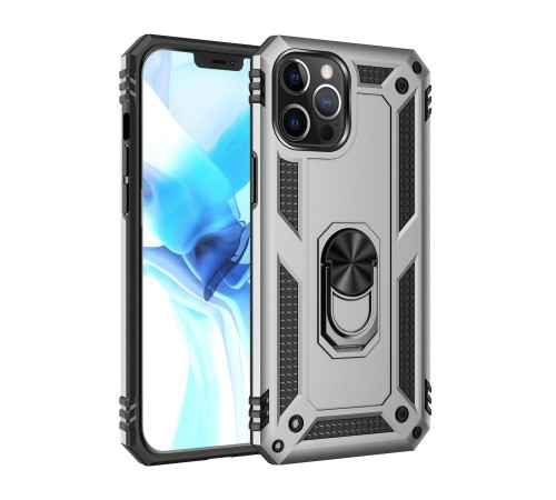 iPhone 12 Pro Max Kılıf Sofya Yüzüklü Silikon Kapak - Gümüş iPhone 12 Pro Max Kılıf Sofya Yüzüklü Silikon Kapak - Gümüş