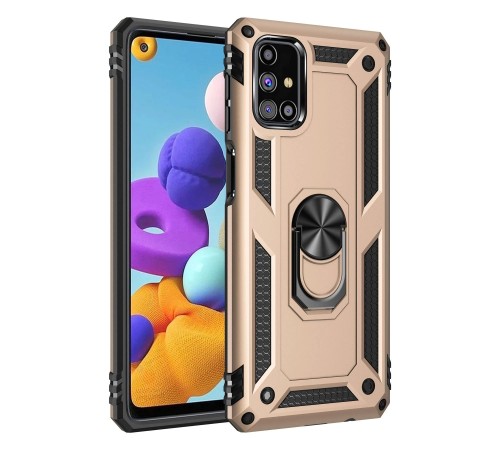 Samsung Galaxy M31S Kılıf Sofya Yüzüklü Silikon Kapak - Gold Samsung Galaxy M31S Kılıf Sofya Yüzüklü Silikon Kapak - Gold