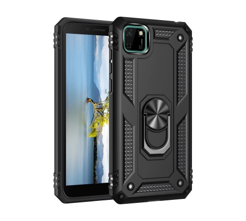 Huawei Y5P Kılıf Sofya Yüzüklü Silikon Kapak - Siyah Huawei Y5P Kılıf Sofya Yüzüklü Silikon Kapak - Siyah
