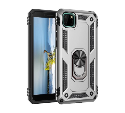 Huawei Y5P Kılıf Sofya Yüzüklü Silikon Kapak - Gümüş Huawei Y5P Kılıf Sofya Yüzüklü Silikon Kapak - Gümüş