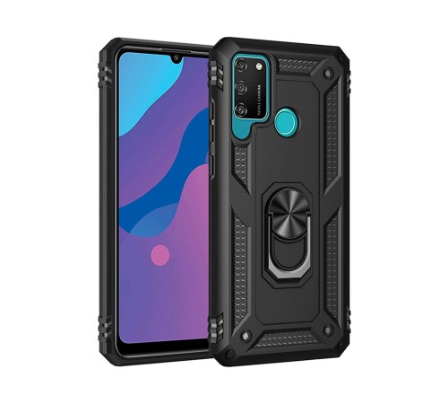 Huawei Y6P Kılıf Sofya Yüzüklü Silikon Kapak - Siyah Huawei Y6P Kılıf Sofya Yüzüklü Silikon Kapak - Siyah