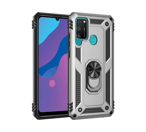 Huawei Y6P Kılıf Sofya Yüzüklü Silikon Kapak - Gümüş Huawei Y6P Kılıf Sofya Yüzüklü Silikon Kapak - Gümüş