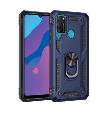Huawei Y6P Kılıf Sofya Yüzüklü Silikon Kapak - Lacivert