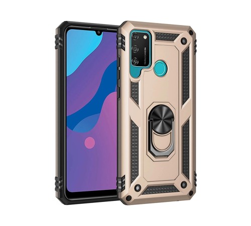 Huawei Y6P Kılıf Sofya Yüzüklü Silikon Kapak - Gold Huawei Y6P Kılıf Sofya Yüzüklü Silikon Kapak - Gold