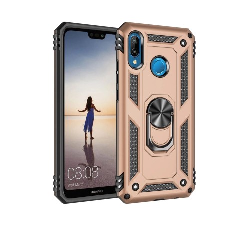 Huawei P20 Lite Kılıf Sofya Yüzüklü Silikon Kapak - Gold Huawei P20 Lite Kılıf Sofya Yüzüklü Silikon Kapak - Gold